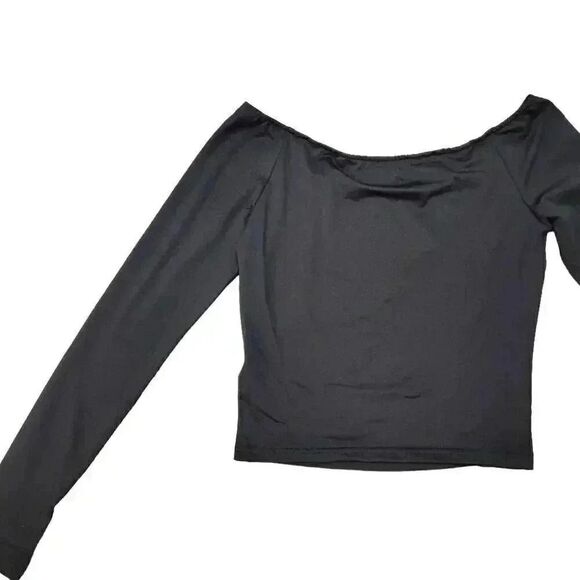 Edikted Women's Black Cotton/Spandex Tahlia Off the Shoulder Crop Top NEW - Picture 11 of 16